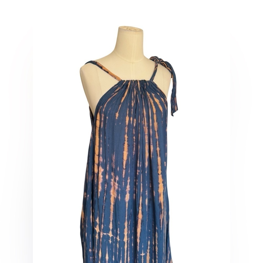 LE SALTY LABEL - Elegant Blue Tie-Dye Maxi Dress Size S/M - Picture 6 of 9